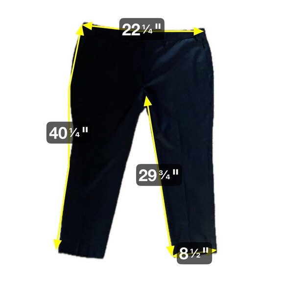 Ralph‎ Lauren 100% Wool Pants 44x30 Straight Classic Career Black Luxury Modern - Picture 10 of 10
